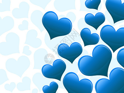 情人日卡爱情艺术卡片项目绘画装饰插图风格婚礼蓝色图片