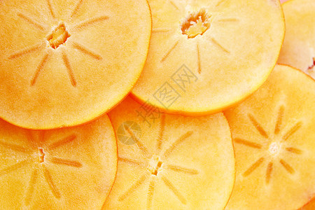 百西门水果切片甜点季节橙子情调柿子叶子热带饮食食物小吃图片