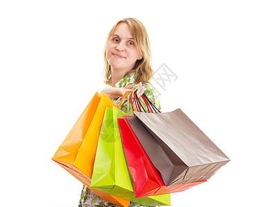 美貌佳人逛逛乐趣购物狂季节购物袋消费者喜悦购物铺张浪费奢华图片