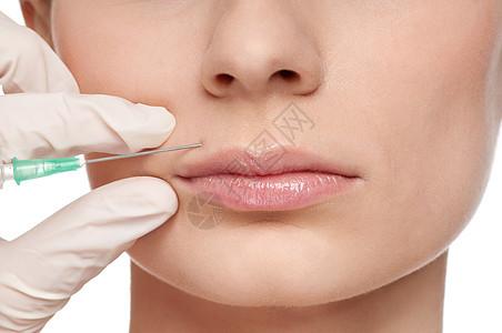 美容脸部的化妆性肉毒杆菌注射女士手指手术女孩外科美容师青少年护理治疗嘴唇图片