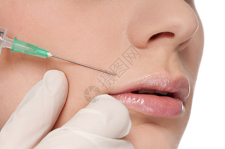 美容脸部的化妆性肉毒杆菌注射治疗护理皱纹手指手术健康外科注射器塑料皮肤图片
