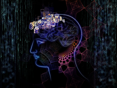 人类技术的可视化网络数据算法教育中风信息技术头脑代码创造力思维图片