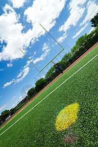 足球额外点游戏活动休闲黄色护柱比赛足球树点运动蓝色图片