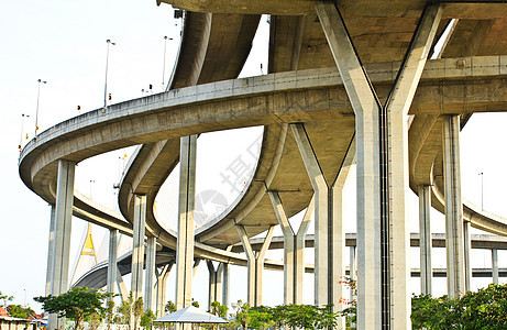 高高速公路 泰国悬崖桥的弯曲 泰国路线车道天空运输流动立交桥路口街道穿越城市图片