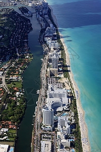 迈阿密天线摩天大楼海洋风景城市海滩公寓酒店天际高度图片