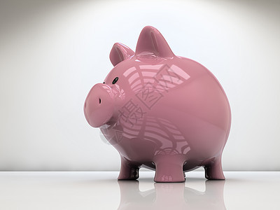 白纸小猪银行金融玩具小猪动物陶瓷商业口袋订金投资银行图片