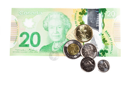 加拿大渥太华 艾薇儿 13 日 2013 年 所有实际的加拿大货币都被白色隔离银行纸币财富金融现金账单银行业储蓄经营理念图片