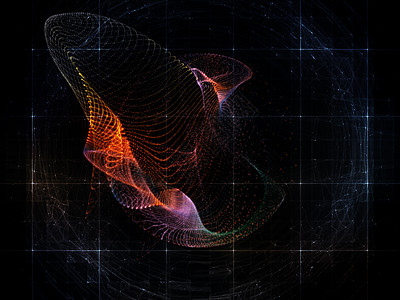 粒子网的优异性算法科学数学黑色辉光教育矩形粒子设计网格图片