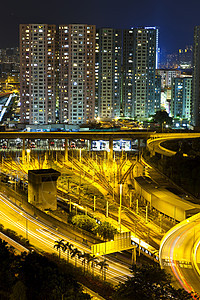香港晚上在市区繁忙图片