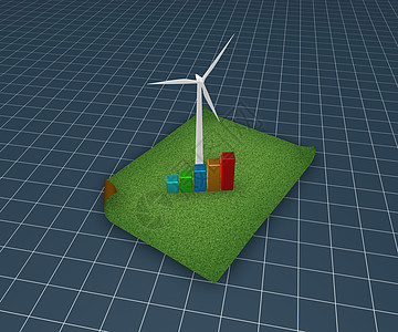 新能源风车风能资源温室酒吧数据涡轮力量活力环境生态统计背景