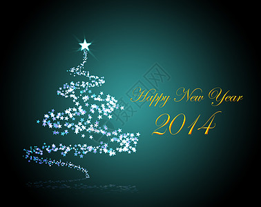 2014年硅壁画背景卡片墙纸节日蓝色横幅魔法庆典数字反射新年图片