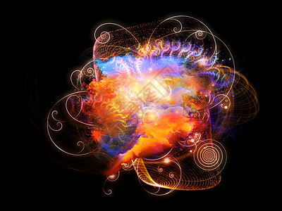 梦想设计星云黑色螺旋旋转星星想像力作品漩涡元素图片