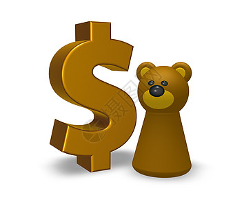 美元和熊银行库存人士商业投资经济插图商务货币贸易图片