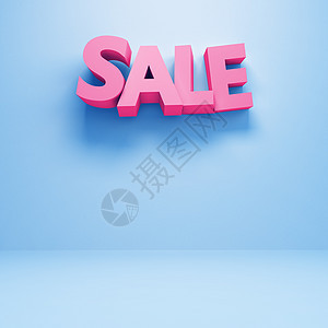 大 3D 销售价格零售销售字红色折扣购物网店广告商业标签图片