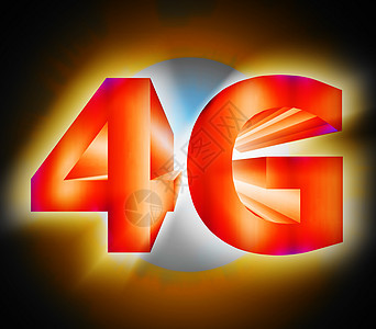 4G 网络符号服务魔法上网月亮标准手机技术商业灯光电话图片