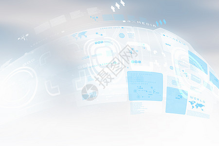 高科技背景机械界面科学数字世界蓝色全球纽扣创新屏幕图片