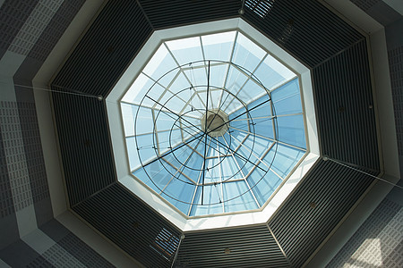 建筑工程摘要玻璃屋顶天花板镜子城市框架圆顶金属反射天空场景建筑建筑学图片