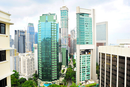 城市居民阳光地标景观办公室中心全景建筑鸟瞰图蓝色天线图片