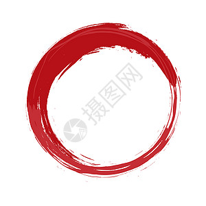 圆圈涂漆红圆背景