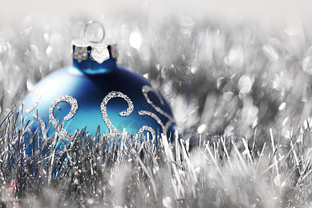 蓝色圣诞舞会玻璃乐趣装饰品背景庆典季节生活火花墙纸辉光图片