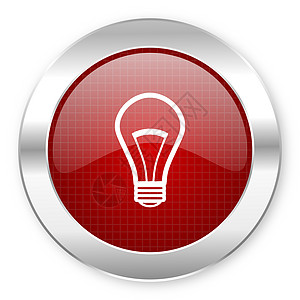 灯泡图标互联网红色生态网络玻璃灯光电子产品创新合金环境图片