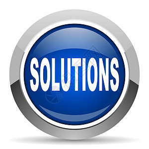 解决方案图标合作按钮成就蓝色进步商业战略互联网成功营销图片
