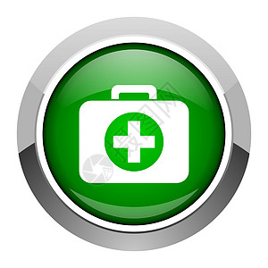 急救包图标案件医疗事故援助按钮伤害绿色情况诊所药店图片