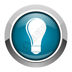 灯泡图标互联网创新活力玻璃生态蓝色按钮环境钥匙灯光图片