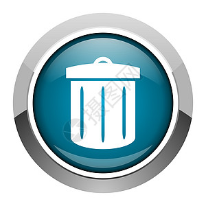 循环回收图标网络钥匙互联网电话蓝色生态垃圾商业篮子按钮图片