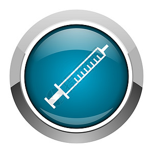 注射针筒图标护士蓝色流感注射器商业互联网医生免疫糖尿病疫苗图片