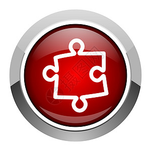 拼谜游戏图标商业钥匙互联网红色横幅工程合金网络团队解决方案图片