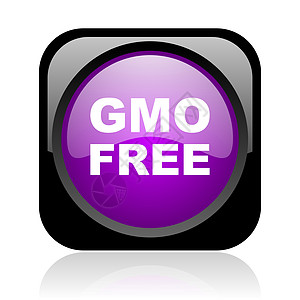 gmo 自由的黑色和紫色广场网络光亮图标图片