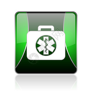 黑色和绿色的网路灰色图标标识案件钥匙正方形疾病救援医生伤害网站事故图片