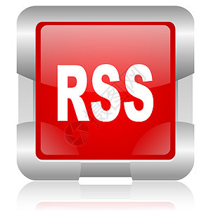rss 红方网络闪光图标正方形钥匙商业互联网网站报纸广播按钮红色博客背景图片