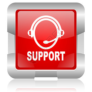 支持红方网络灰色图标钥匙商业互联网顾客邮件顾问按钮讲话正方形服务图片