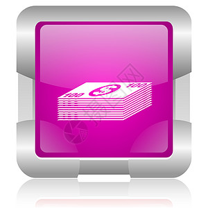 粉红色平方网络闪光图标银行业会计购物安全钥匙库存储蓄生长市场金融图片