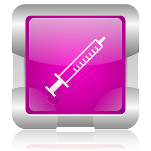 粉红色平方网络光亮图标药品疾病细流正方形技术生物健康卫生流感钥匙图片