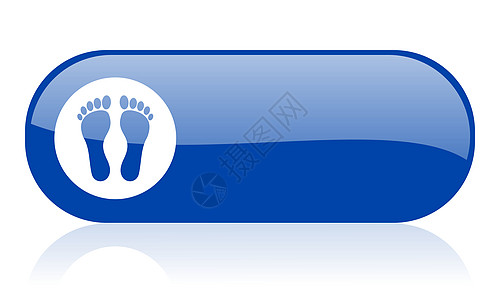 蓝色脚印蓝网络光亮图标姿势打印商业横幅骨科钥匙脚趾手指药品海滩图片