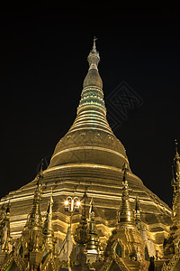 缅甸仰光的Shwedagon塔缅甸遗产旅行建筑学金子寺庙钻石假期旅游文化佛塔图片