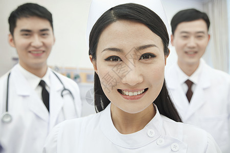 中国两名医生和护士的肖像职业保健医院摄影头肩关心团队人脸医学幸福图片