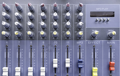 控制面板播送编辑电子生产技术娱乐推子按钮调节器渠道图片