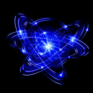 原子图像技术粒子光子质子白色轨道网络缩影化学力量背景图片