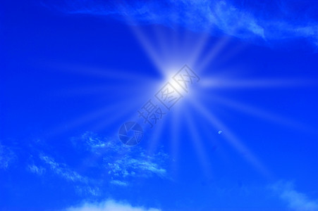 明亮太阳太阳照耀天空气象日出星星宗教晴天臭氧环境阳光耀斑紫外线背景