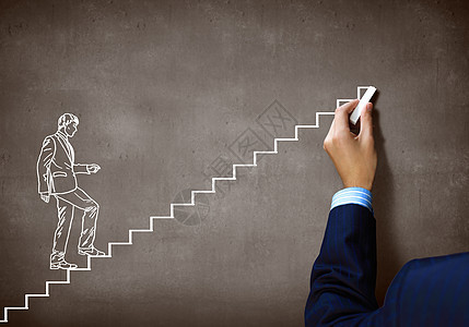 推广概念动机领导进步男性成就商业就业梯子楼梯生长图片