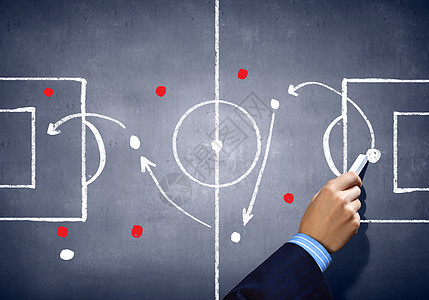 足球比赛策略球员组织分数教练沥青图表战略团队草图训练图片