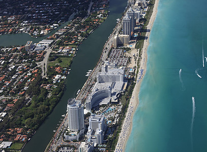 迈阿密海洋建筑公寓摩天大楼酒店城市海岸风景钥匙海滩图片