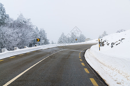 白雪路山脉危险蓝色小路场景速度天气国家交通街道图片