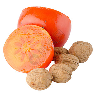 和坚果柿子橙子热带饮食小吃水果甜点营养植物图片