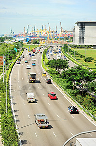 新加坡的高速公路车辆货物生活技术摩天大楼景观运动运输建筑旅行图片