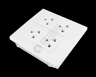 电源插件 套装插件连接器插座制品插头别针白色空闲房子黑色技术图片